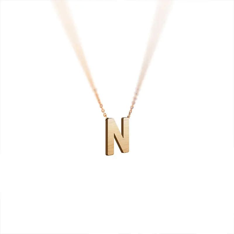 گردنبند طلا 18 عیار طرح حرف N با فونت ساده گردنبند طلا 18 عیار طرح حرف N با فونت ساده