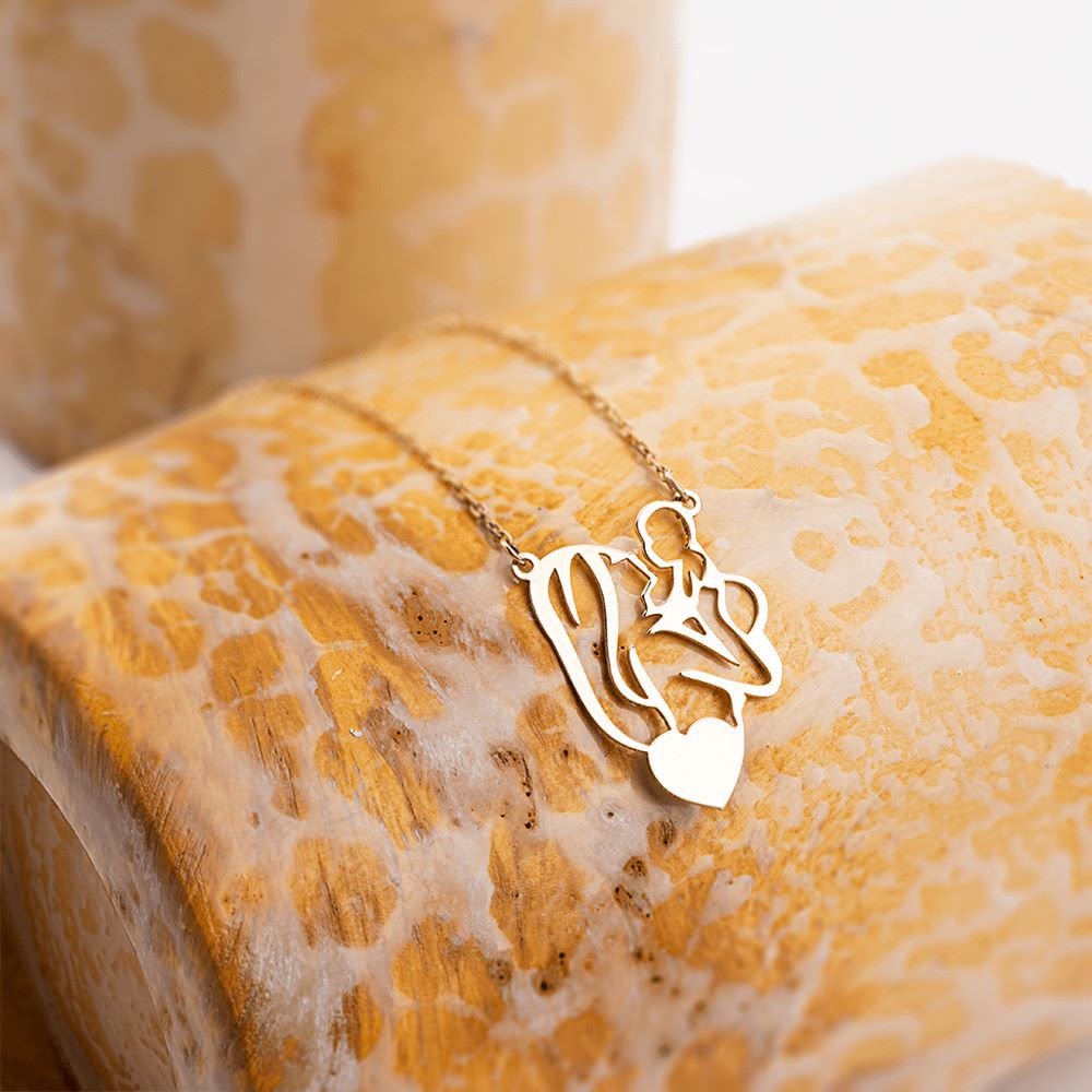 گردنبند طلا 18عیار طرح مهر مادری گردنبند طلا 18عیار طرح مهر مادری