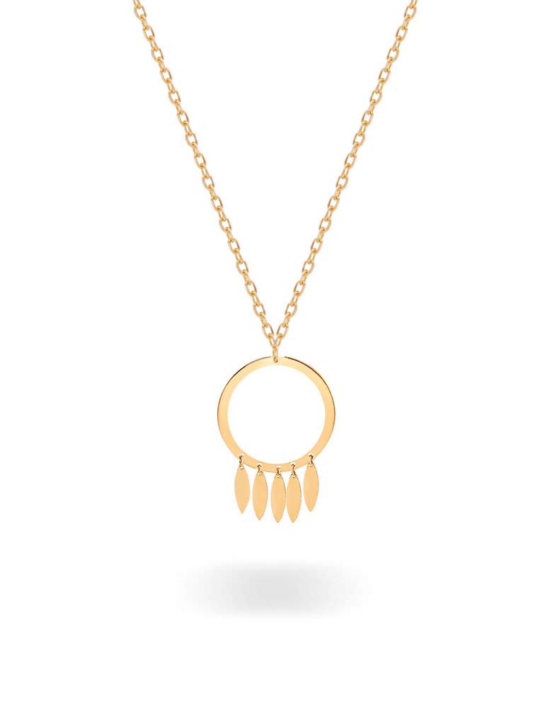 گردنبند طلا 18عیار طرح دایره ای سوارز گردنبند طلا 18عیار طرح دایره ای سوارز