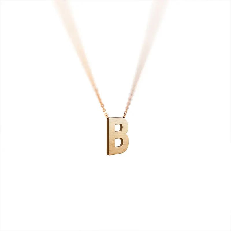 گردنبند طلا 18 عیار طرح حرف B با فونت ساده گردنبند طلا 18 عیار طرح حرف B با فونت ساده