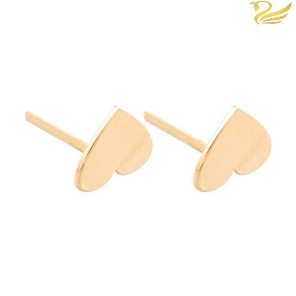 گوشواره طلا 18عیار قلب ساده