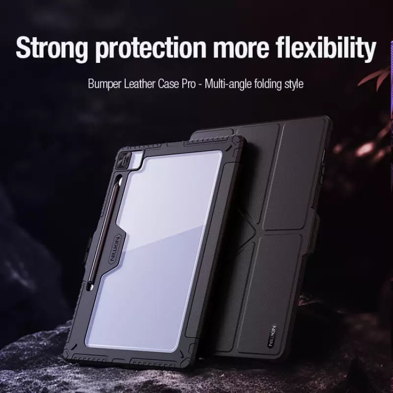 کیف کلاسوری نیلکین مدل Bumper Pro Multi-angle folding style مناسب برای تبلت سامسونگ Galaxy Tab S10 FE Plus کیف کلاسوری نیلکین مدل Bumper Pro Multi-angle folding style مناسب برای تبلت سامسونگ Galaxy Tab S10 FE Plus