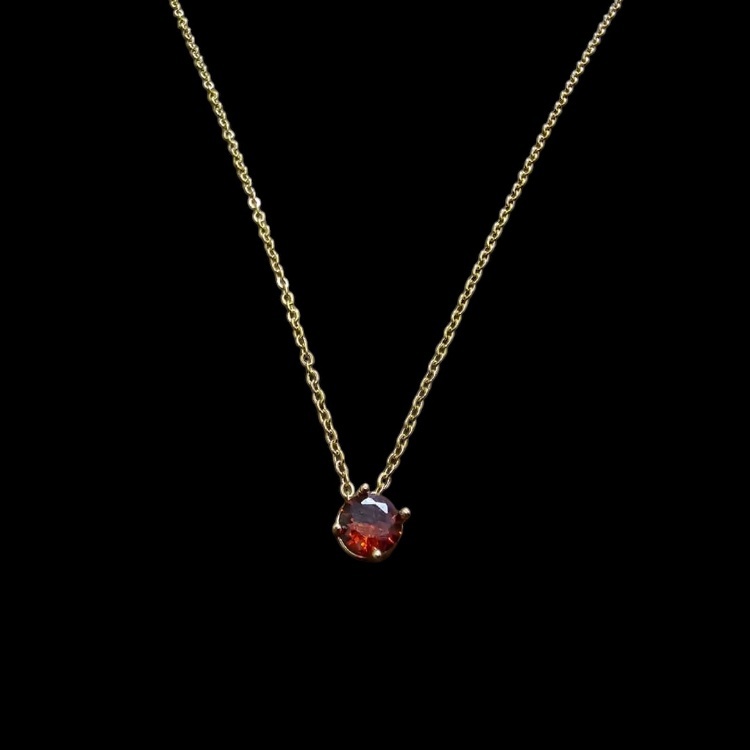 گردنبند طلا 18 عیار زنانه شمیم گلد گالری طرح مینیمال یاقوت قرمز گردنبند طلا 18 عیار زنانه شمیم گلد گالری طرح مینیمال یاقوت قرمز