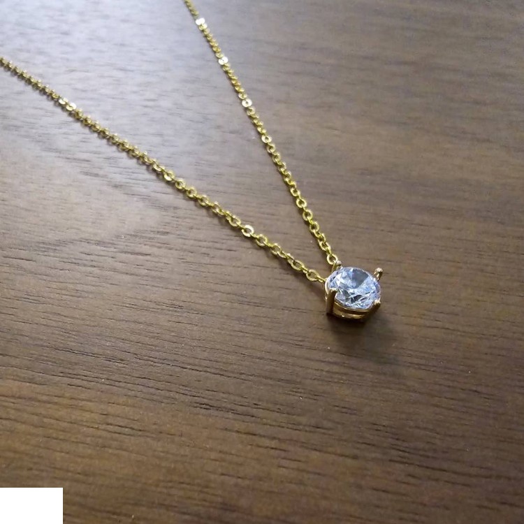 گردنبند طلا 18 عیار زنانه شمیم گلد گالری مدل مینیمال طرح برلیان گردنبند طلا 18 عیار زنانه شمیم گلد گالری مدل مینیمال طرح برلیان