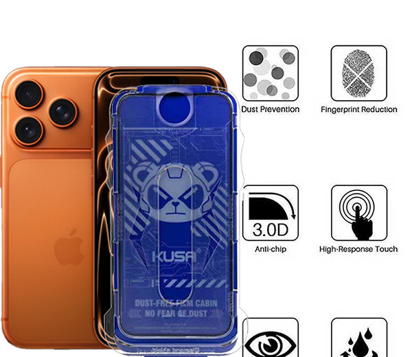 محافظ صفحه نمایش  اپیکوی مدل Kusa Easy install Kit مناسب برای گوشی موبایل اپل iPhone 17 Pro/ 17 / 16 Pro به همراه کیت نصب محافظ صفحه نمایش  اپیکوی مدل Kusa Easy install Kit مناسب برای گوشی موبایل اپل iPhone 17 Pro/ 17 / 16 Pro به همراه کیت نصب