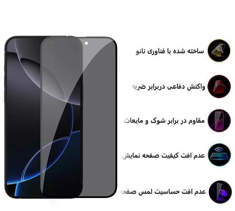 محافظ صفحه نمایش حریم شخصی کی زد دوو مدل Privacy Glass مناسب برای گوشی موبایل اپل iPhone 17 Pro Max محافظ صفحه نمایش حریم شخصی کی زد دوو مدل Privacy Glass مناسب برای گوشی موبایل اپل iPhone 17 Pro Max