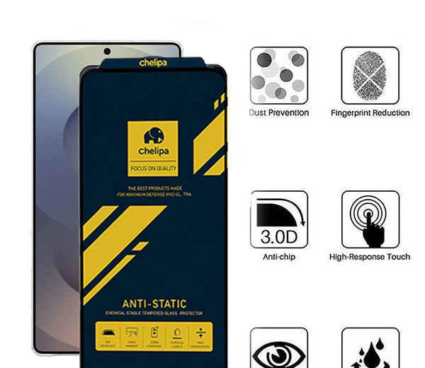 محافظ صفحه نمایش اپیکوی مدل Chelipa Anti-Static مناسب برای گوشی موبایل سامسونگ Galaxy S25 Ultra محافظ صفحه نمایش اپیکوی مدل Chelipa Anti-Static مناسب برای گوشی موبایل سامسونگ Galaxy S25 Ultra