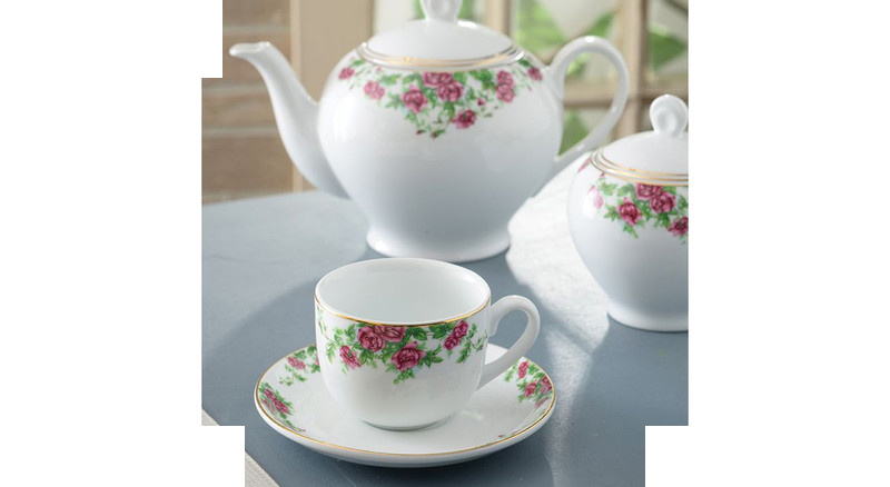 سرویس غذاخوری 102 پارچه چینی زرین ایران سری ایتالیا اف مدل Bidgol درجه عالی