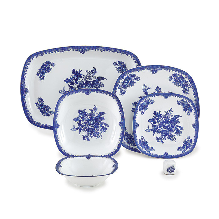 سرویس غذاخوری 98 پارچه 12 نفره چینی زرین ایران مدل فلورانس کواترو درجه عالی