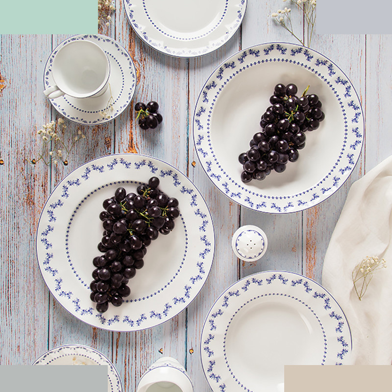 سرویس غذاخوری 103 پارچه 12 نفر چینی زرین ایران مدل فرانسیس سری نئوکلاسیک درجه یک