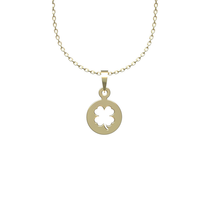 گردنبند طلا 18 عیار زنانه مدوپد مدل گل کد GG2-1-1128