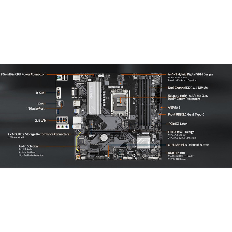 مادربرد گیگابایت مدل B760M D3HP DDR4