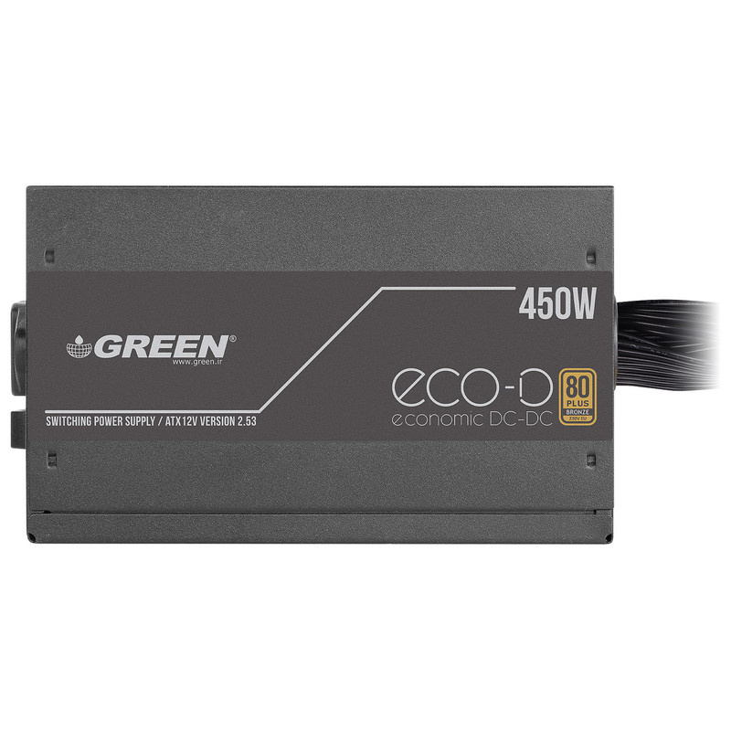 منبع تغذیه کامپیوتر 450W وات گرین مدل GP450A-ECO D منبع تغذیه کامپیوتر 450W وات گرین مدل GP450A-ECO D