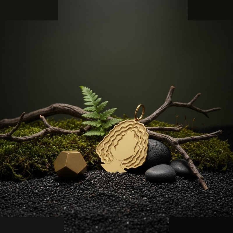 آویز گردنبند طلا 18 عیار زنانه گالری قو طلایی طرح دختر با موهای فر آویز گردنبند طلا 18 عیار زنانه گالری قو طلایی طرح دختر با موهای فر