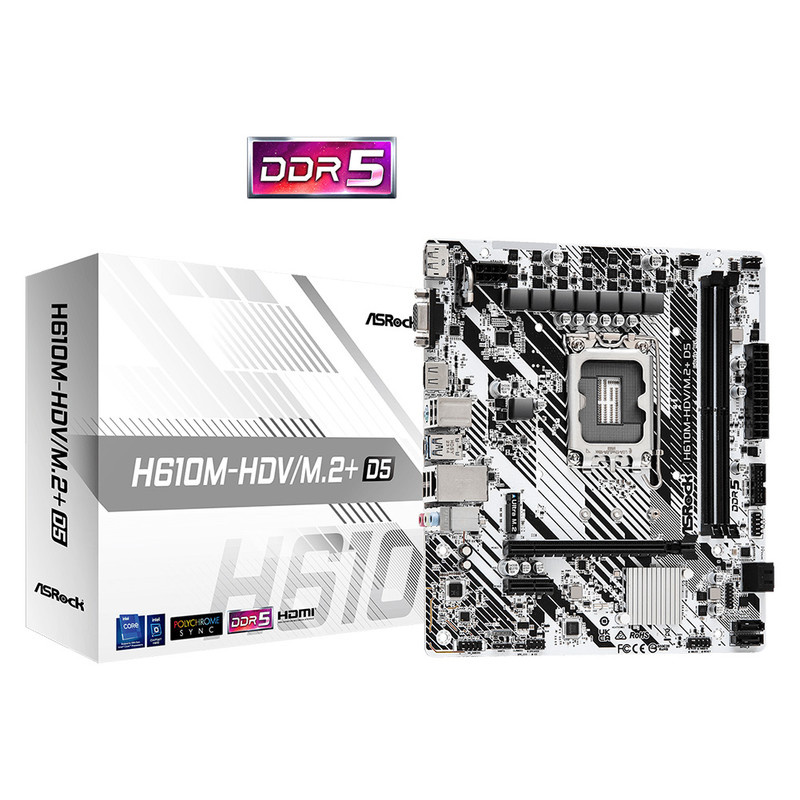 مادربرد ازراک مدل H610M-HDV/M.2 Plus D5 مادربرد ازراک مدل H610M-HDV/M.2 Plus D5
