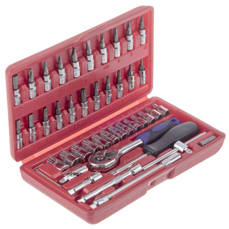 آچار و سری بکس مدل XR-5146 مجموعه 46 عددی آچار و سری بکس مدل XR-5146 مجموعه 46 عددی