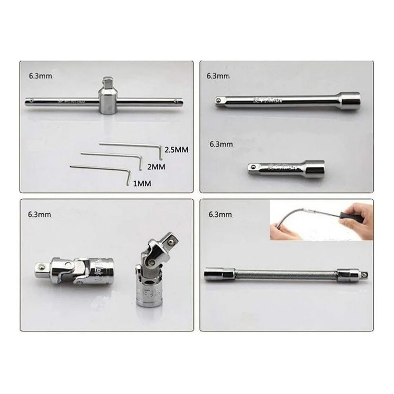 آچار بکس مدل 046 مجموعه 46 عددی آچار بکس مدل 046 مجموعه 46 عددی