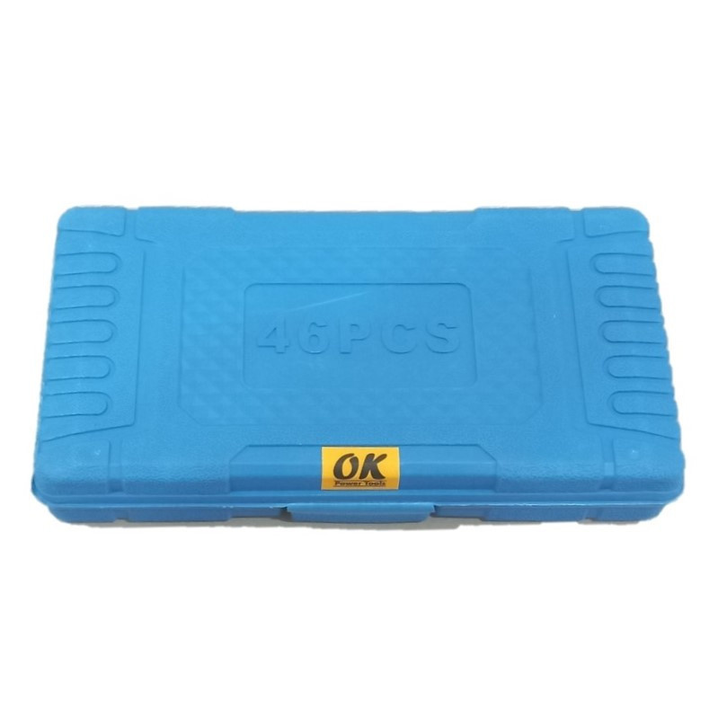 جعبه آچار بکس اوکی کد X46BLUE مجموعه 46 عددی جعبه آچار بکس اوکی کد X46BLUE مجموعه 46 عددی