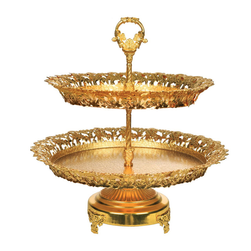 شیرینی خوری چشمه نور مدل 2 طبقه کد B8033-G شیرینی خوری چشمه نور مدل 2 طبقه کد B8033-G