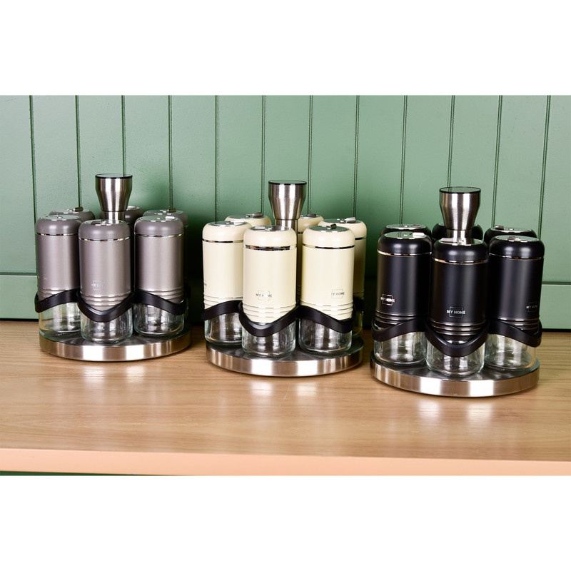 ست جا ادویه 6 پارچه مای هوم کد D به همراه استند ست جا ادویه 6 پارچه مای هوم کد D به همراه استند