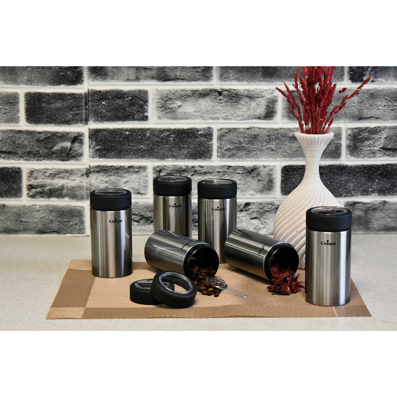 جا ادویه یونیک مدل استیل کد 4490 مجموعه 6 عددی جا ادویه یونیک مدل استیل کد 4490 مجموعه 6 عددی