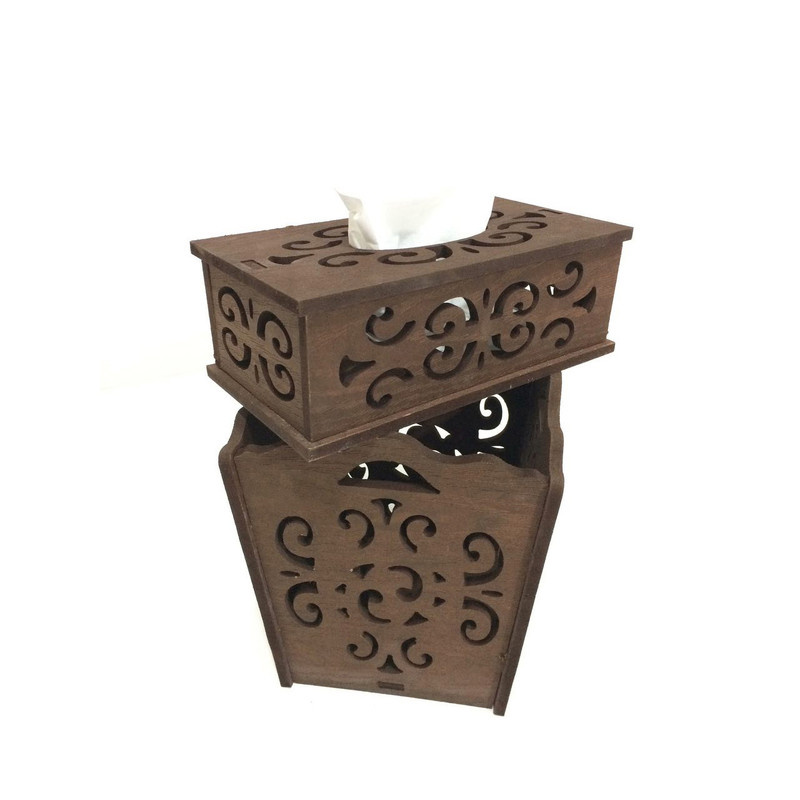 ست سطل و جای دستمال کاغذی مدل Az05