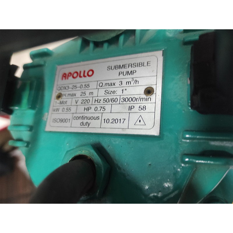 پمپ کف کش آپولو  مدل فلوتر دار کد SMT-APPOLLO-25M