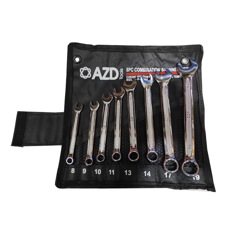 آچار یکسر تخت و یکسر رینگی  ای زد دی مدل SMT-SZD-11PCS-INDIATOOLS مجموعه 8 عددی