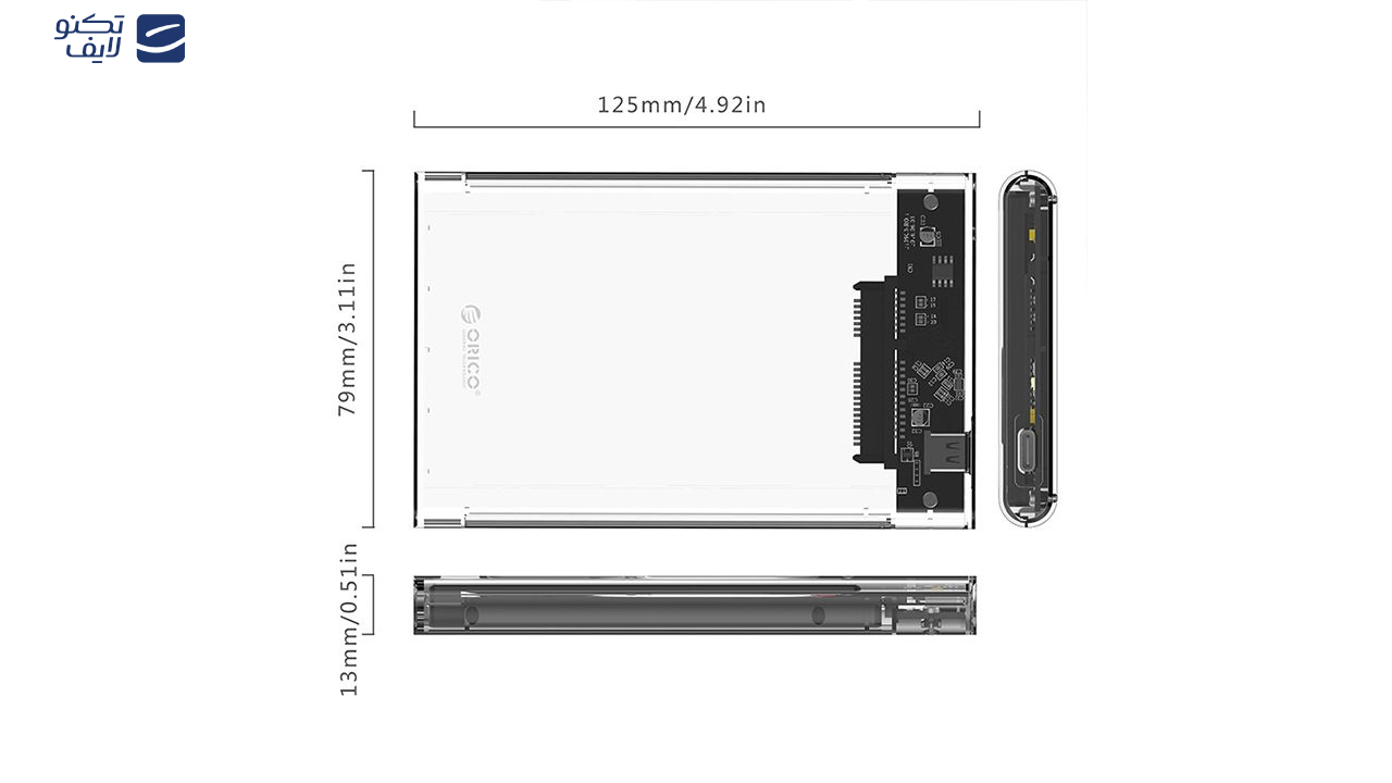 قاب SSD و هارد 2.5 اینچی اوریکو مدل 2139C3-G2-CR قاب SSD و هارد 2.5 اینچی اوریکو مدل 2139C3-G2-CR