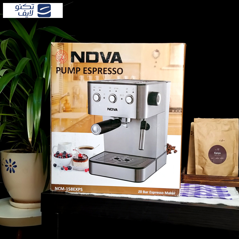 اسپرسو ساز 1.6 لیتری نوا مدل NCM-158EXPS اسپرسو ساز 1.6 لیتری نوا مدل NCM-158EXPS
