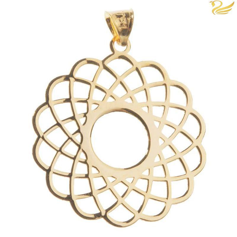 پلاک طلا 18عیار طرح دایره اسلیمی پلاک طلا 18عیار طرح دایره اسلیمی