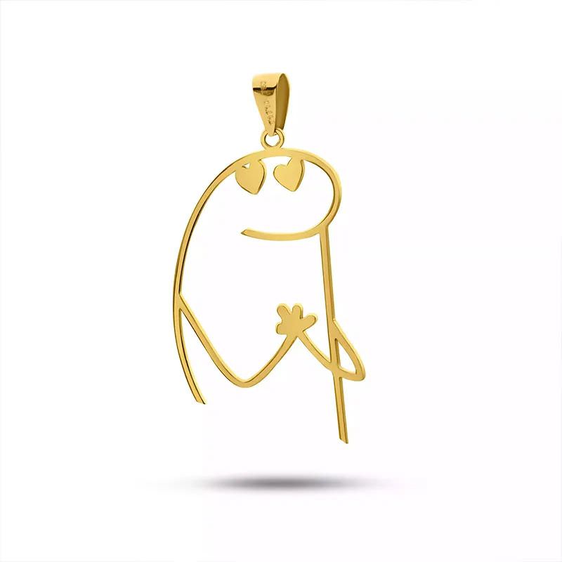 پلاک طلا 18عیار طرح میقولی چشم قلبی پلاک طلا 18عیار طرح میقولی چشم قلبی