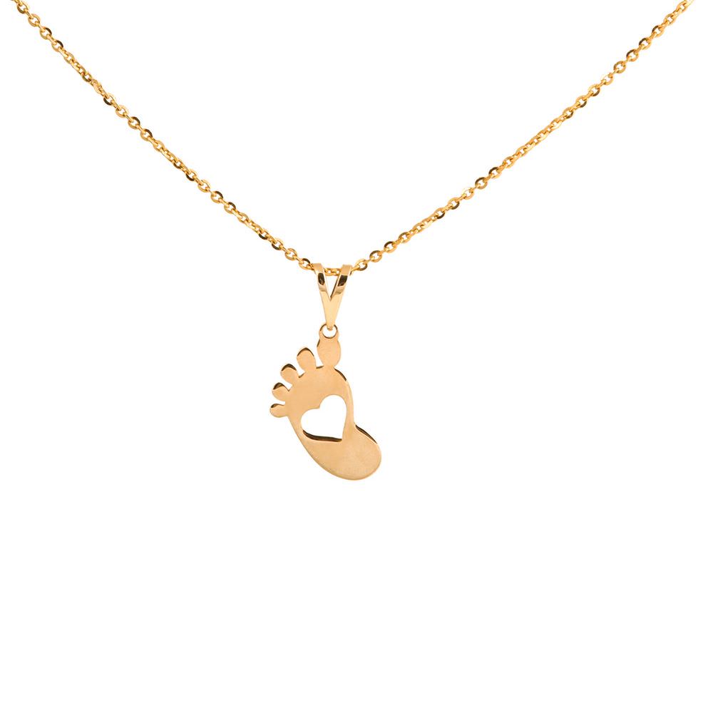 پلاک طلا زنانه طلا 18عیار طرح ردپا پلاک طلا زنانه طلا 18عیار طرح ردپا