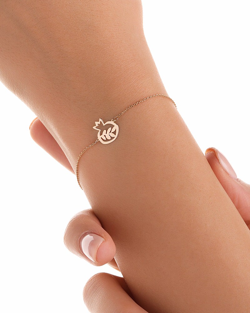 دستبند طلا 18عیار انار و گندم دستبند طلا 18عیار انار و گندم