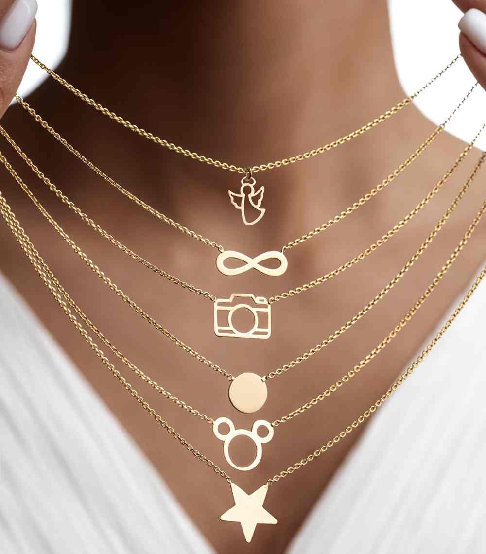 گردنبند طلا 18 عیار طرح انجل گردنبند طلا 18 عیار طرح انجل