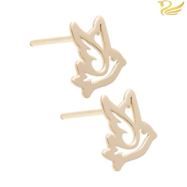 گوشواره طلا 18عیار طرح پرنده خالی گوشواره طلا 18عیار طرح پرنده خالی