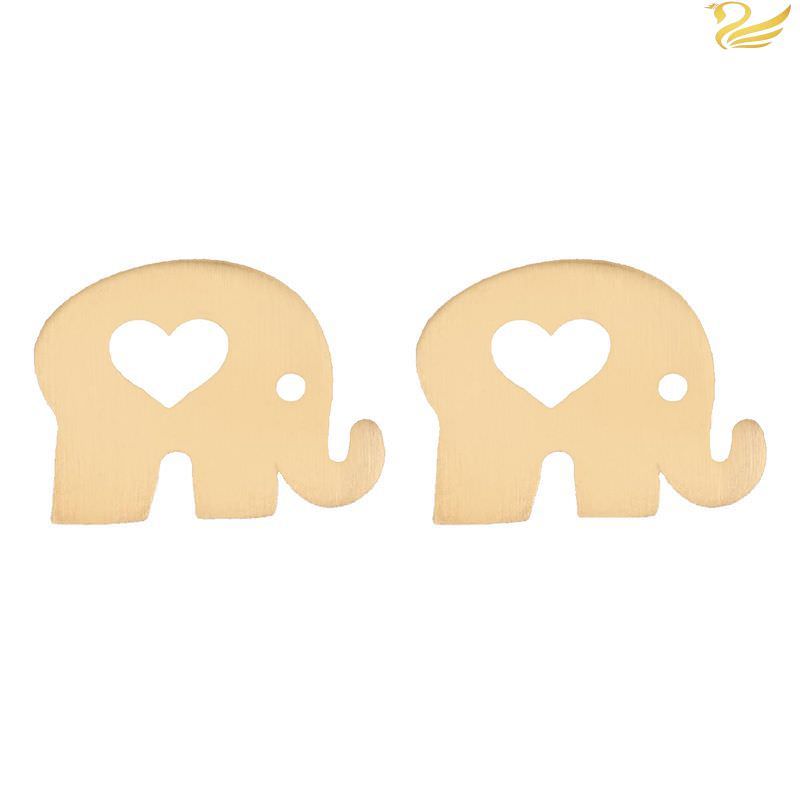 گوشواره طلا 18عیار طرح فیل و قلب گوشواره طلا 18عیار طرح فیل و قلب