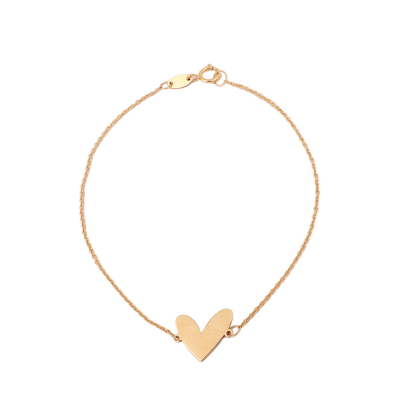 دستبند طلا 18 عیار طرح قلب مینیمال دستبند طلا 18 عیار طرح قلب مینیمال