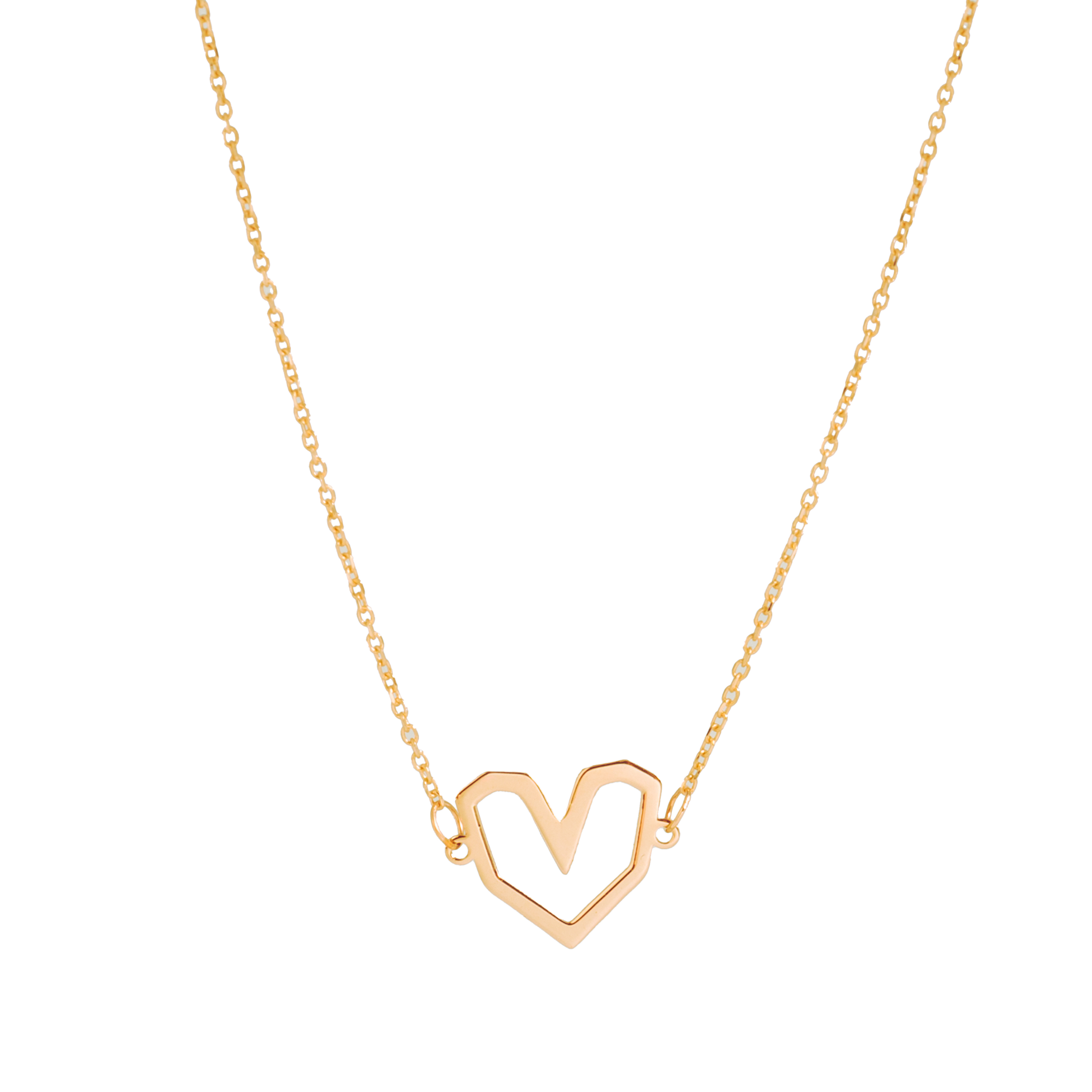 دستبند طلا 18 عیار طرح قلب جذاب