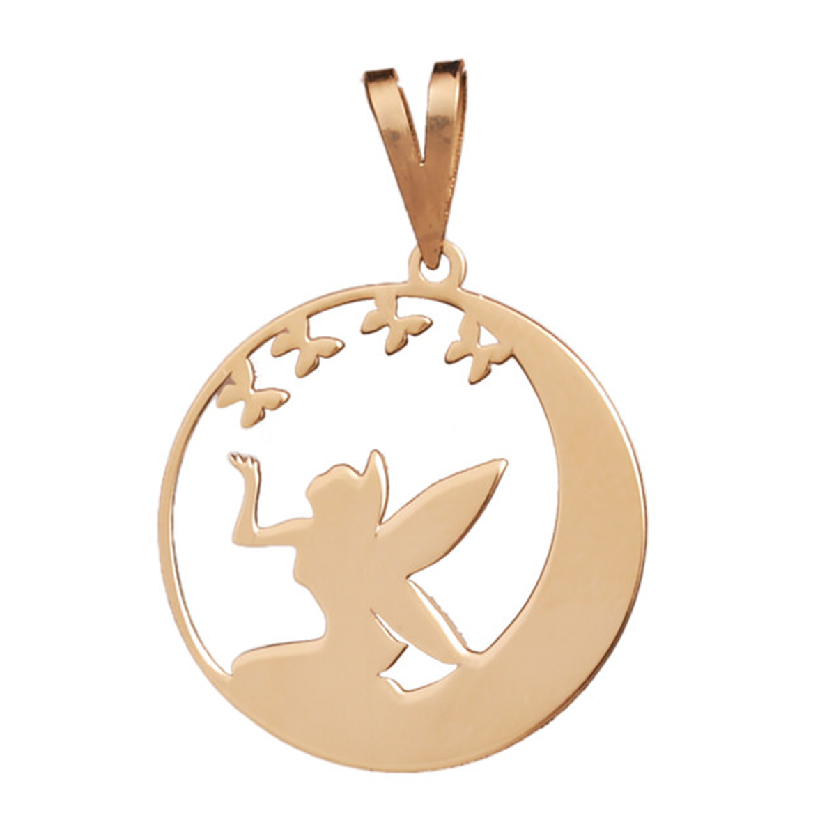 پلاک طلا زنانه طرح فرشته رویا پرداز قو طلایی کد P033177