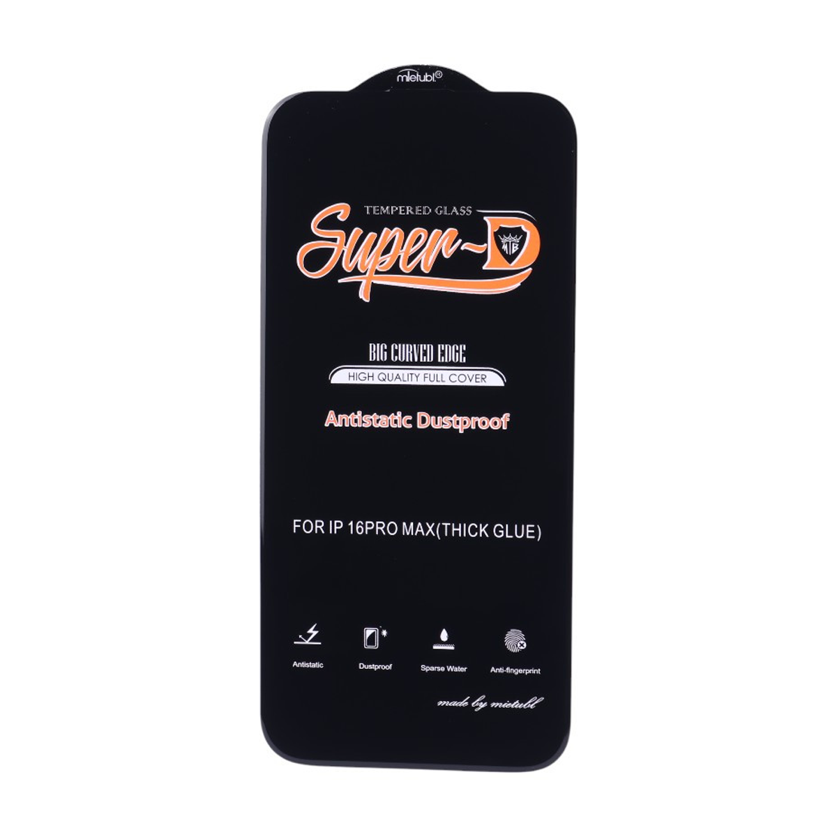 گلس گوشی اپل iPhone 16 Pro Max میتوبل مدل Super D آنتی استاتیک
