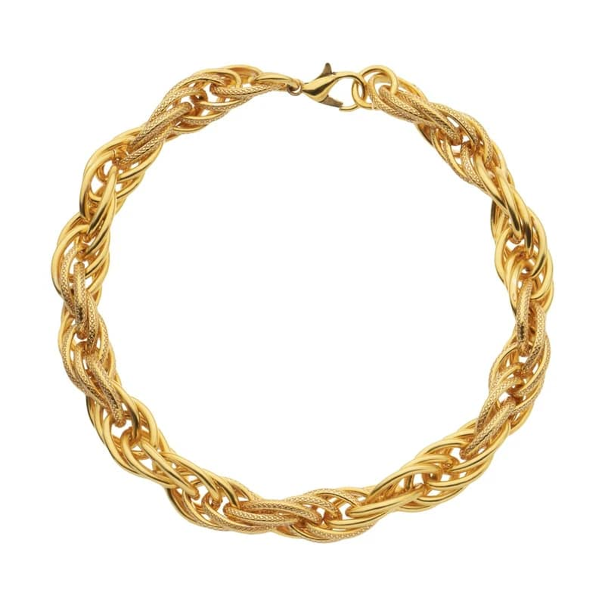 دستبند طلا زنانه طرح زنجیر پیچیده شریف زاده کد 02