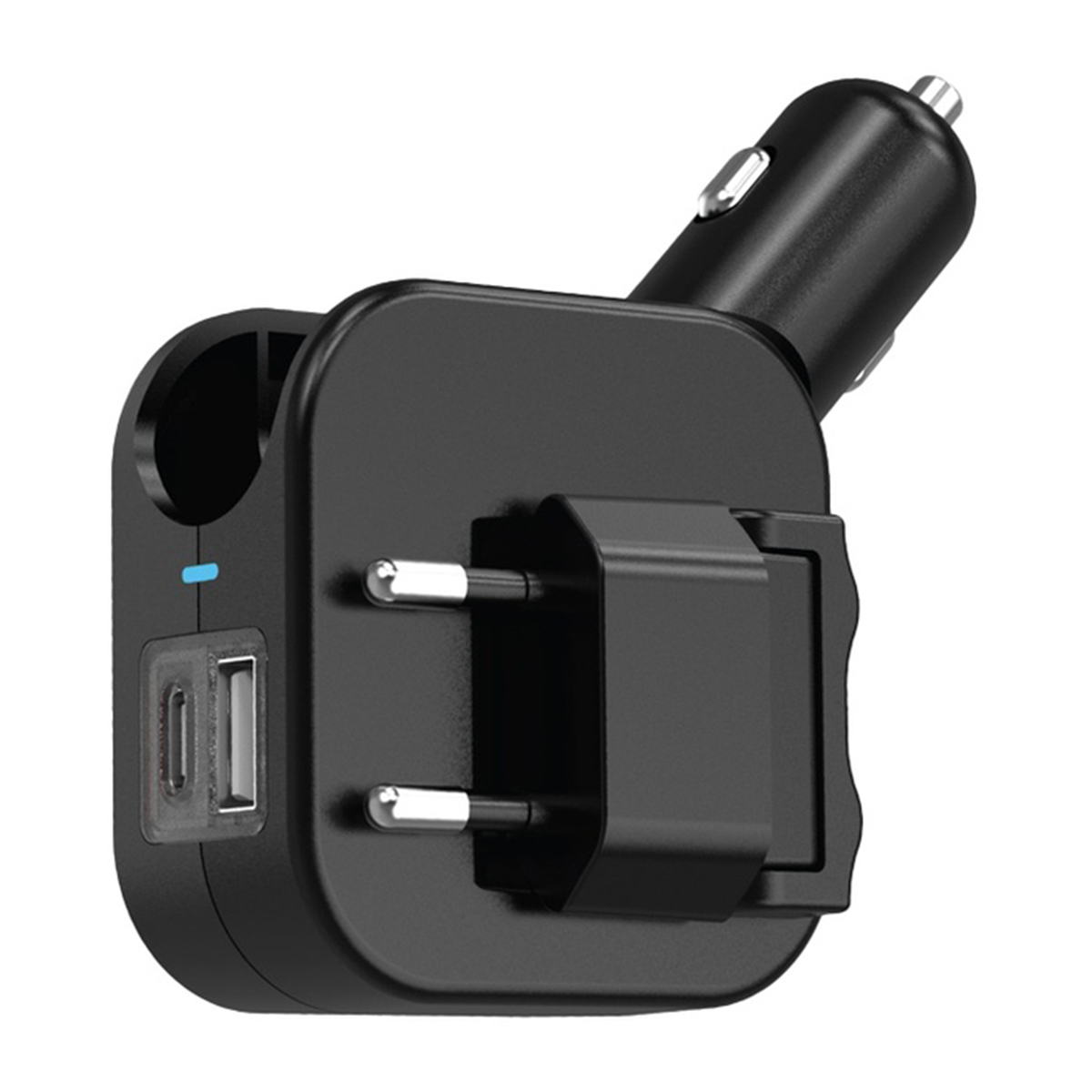 شارژر دیواری و فندکی گرین لاین مدل GNDPWRCWCBK Duo Power توان 20 وات