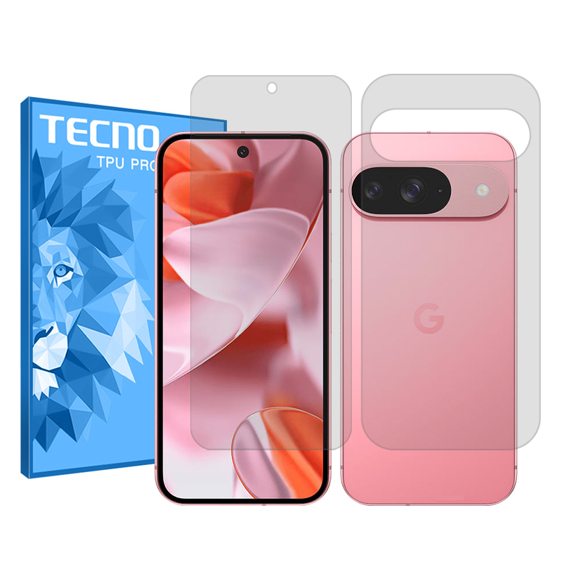 گلس گوشی شفاف گوگل Pixel 9 تکنو مدل Resistant به همراه محافظ پشت گوشی