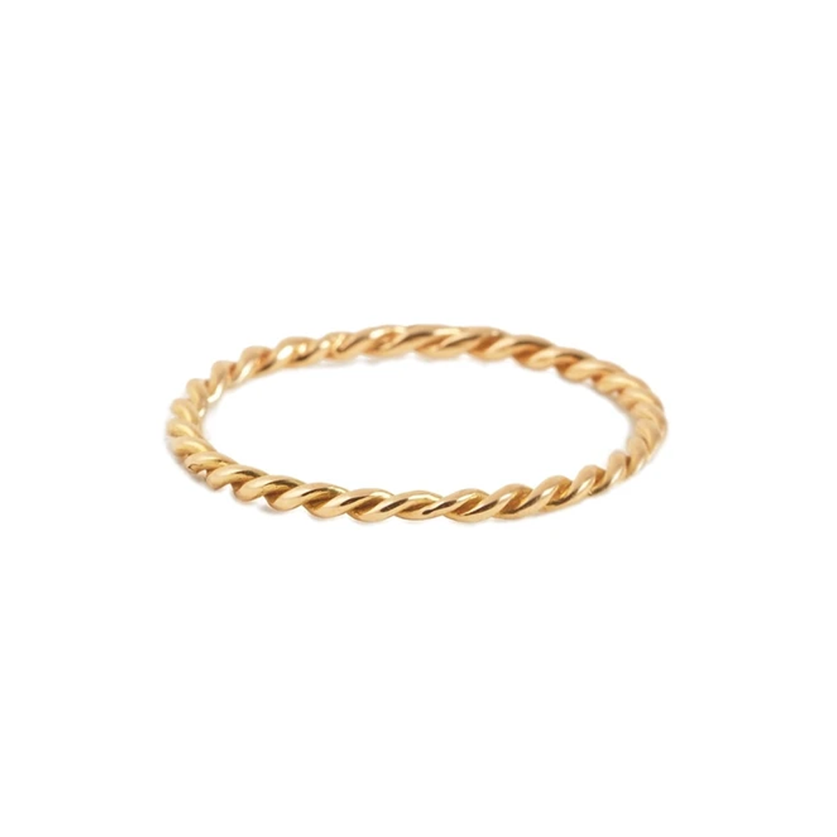 انگشتر طلا 18 عیار زنانه بان گالری مدل طنابی سایز 56