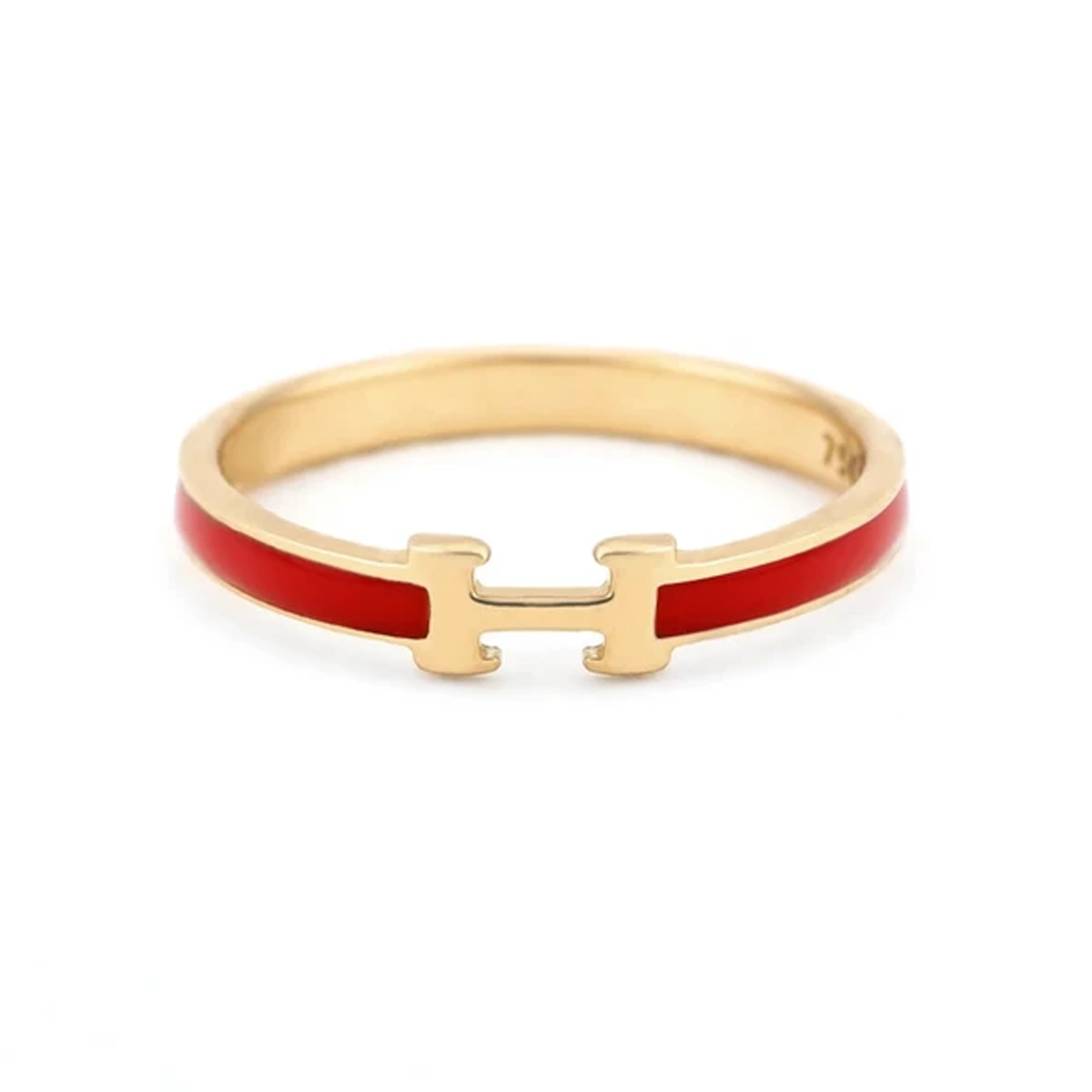 انگشتر طلا 18 عیار زنانه بان گالری مدل هرمس باریک قرمز سایز 52 انگشتر طلا 18 عیار زنانه بان گالری مدل هرمس باریک قرمز سایز 52