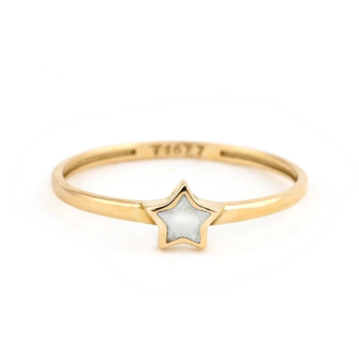 انگشتر طلا 18 عیار زنانه بان گالری مدل ستاره کوچک سایز 53