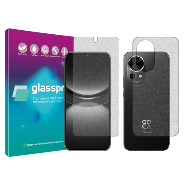 گلس گوشی مات هوآوی Nova 12 گلس پرو مدل Resistant به همراه محافظ پشت گوشی