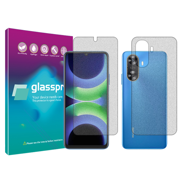 گلس گوشی مات هوآوی Enjoy 70z گلس پرو مدل Resistant به همراه محافظ پشت گوشی