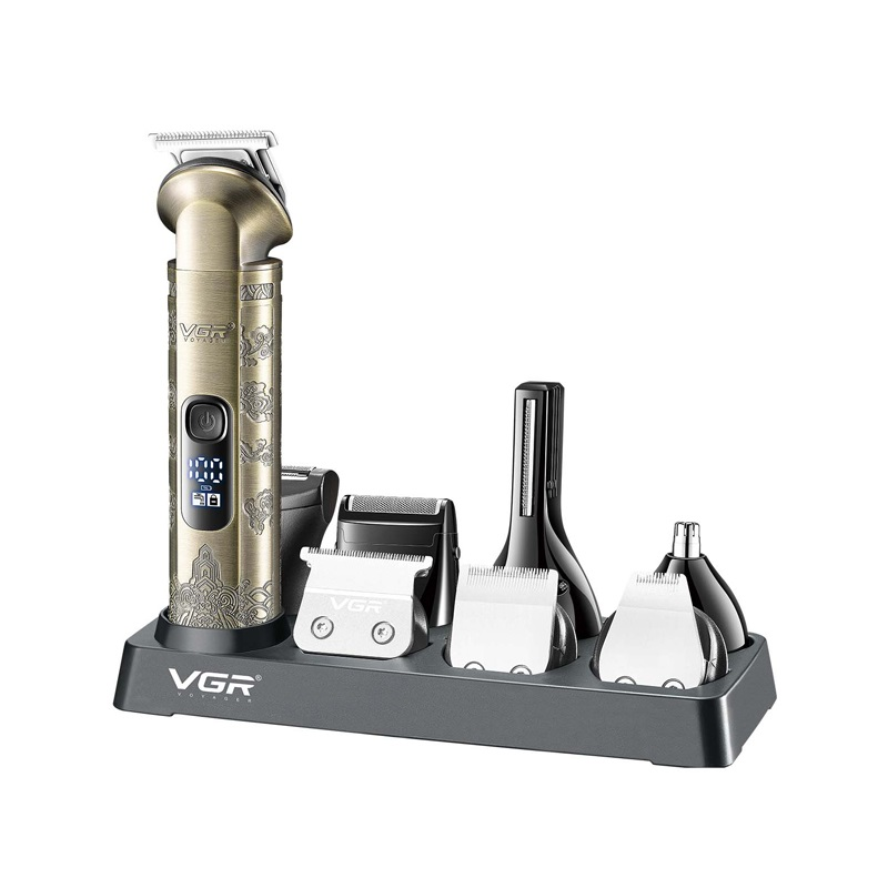 ست ماشین اصلاح صورت و بدن وی جی ار مدل V-110 ست ماشین اصلاح صورت و بدن وی جی ار مدل V-110